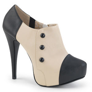 Platform Button High Heel Ankle Boots. Never Worn!